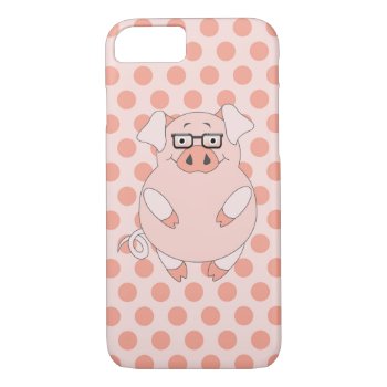 Pig And Polkadots Iphone 8/7 Case by ThePigPen at Zazzle
