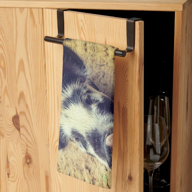Pig Animal  Kitchen Towel (Thirds Fold)