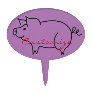 Pig Animal Thunder_Cove Cake Topper