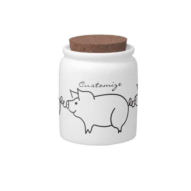 Pig Animal Thunder_Cove Candy Jar (Front)