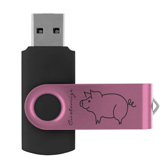 Pig Animal Thunder_Cove Classic Flash Drive (Opened)
