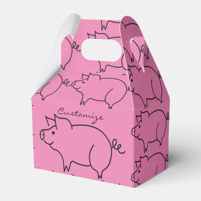 Pig Animal Thunder_Cove Favor Boxes (Front Side)
