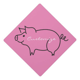 Pig Animal Thunder_Cove Graduation Cap Topper