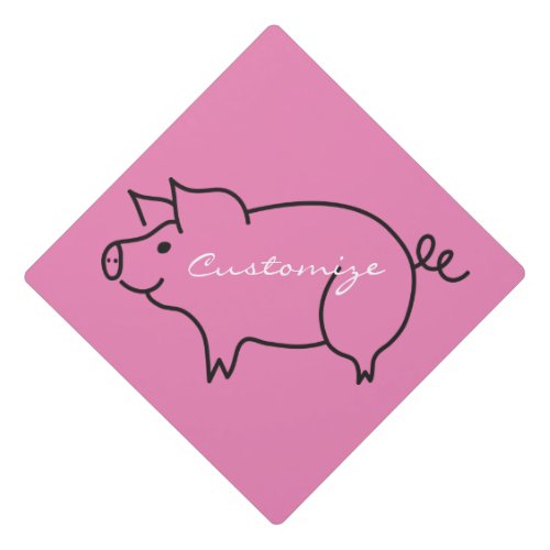 Pig Animal Thunder_Cove Graduation Cap Topper