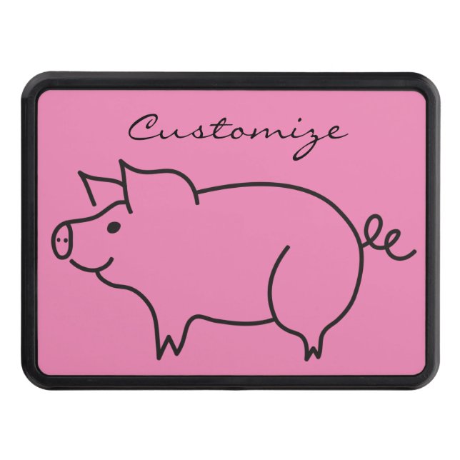 Pig Animal Thunder_Cove Hitch Cover (Front)