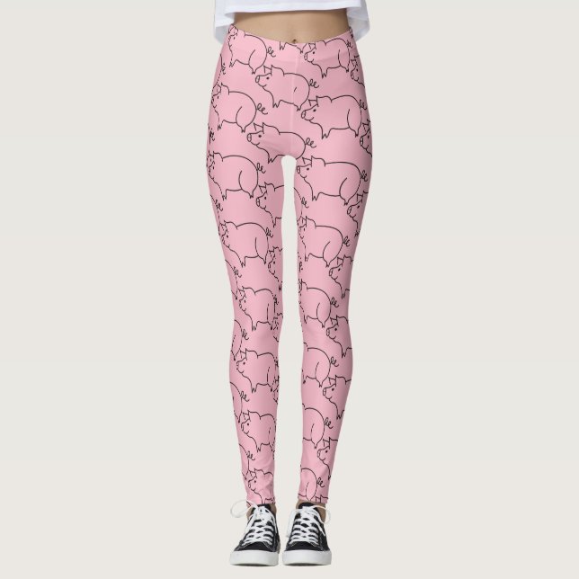 Pig Animal Thunder_Cove Leggings (Front)