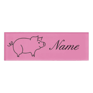 Pig Animal Thunder_Cove Name Tag
