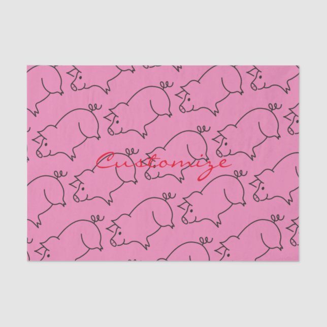 Pig Animal Thunder_Cove Tissue Paper (Front)
