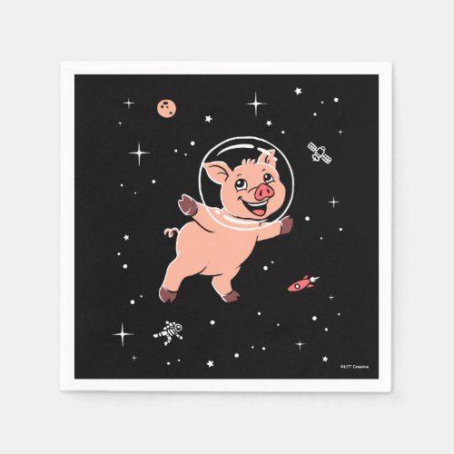 Pig Animals In Space Napkins