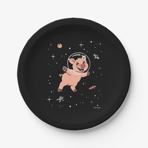 Pig Animals In Space Paper Plates
