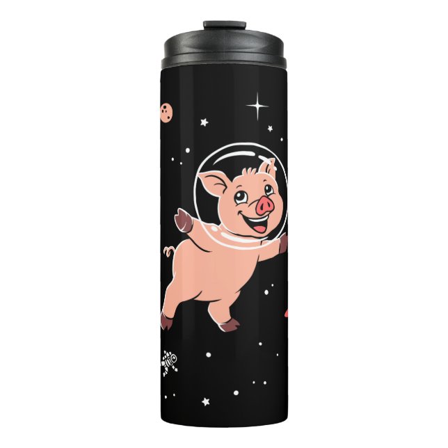 Pig Animals In Space Thermal Tumbler (Front)