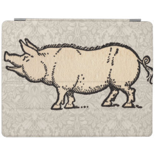 Pig Antique Piggy Cute Vintage Illustration iPad Smart Cover