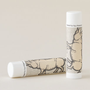 Pig Antique Piggy Cute Vintage Illustration Lip Balm