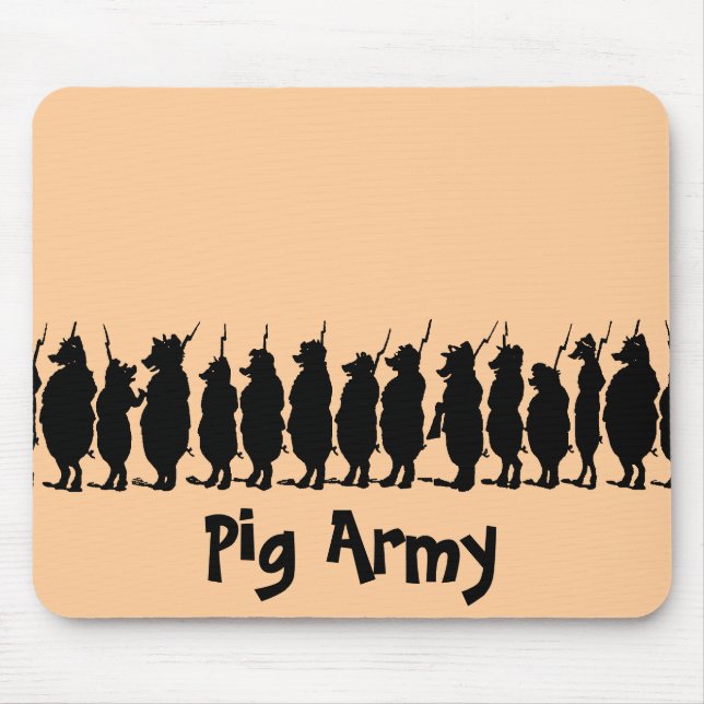 Pig Army Mouse Pad (Front)