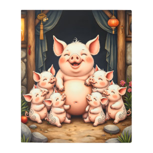 Pig Art – Mother & Piglets