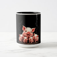 Pig Artwork – Mother Pig & Piglets