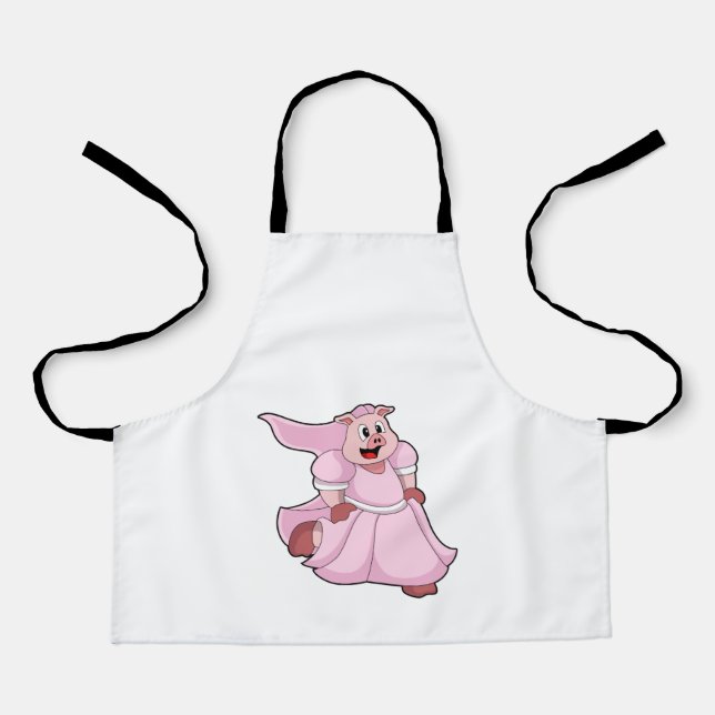 Pig as Bride with Wedding dress Apron (Front)