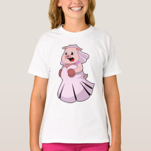 Pig as Bride with Wedding dress.PNG T-Shirt