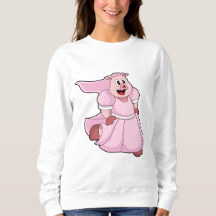 Pig as Bride with Wedding dress Sweatshirt