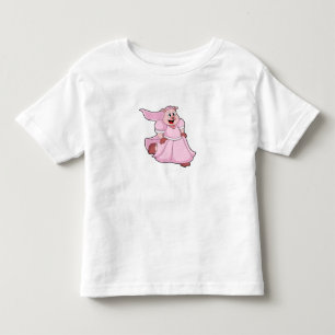 Pig as Bride with Wedding dress Toddler T-shirt