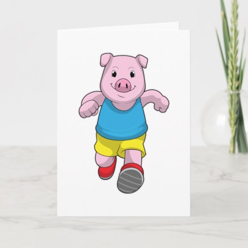 Pig as Runner at Running Card