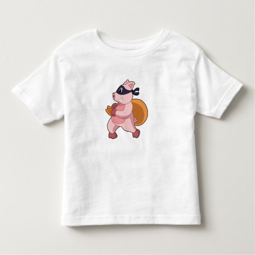 Pig as Runner Toddler T_shirt