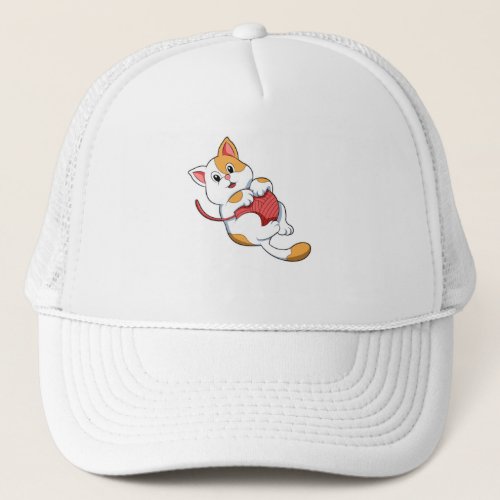 Pig as Skier with Skis Trucker Hat