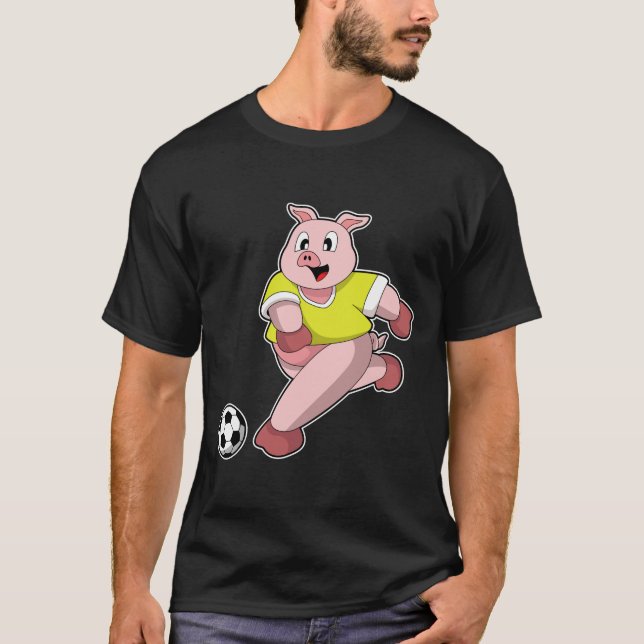 Pig as Soccer player with Soccer T-Shirt (Front)