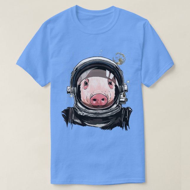 Pig Astronaut Space Exploration Astronomy Lover  T-Shirt (Design Front)