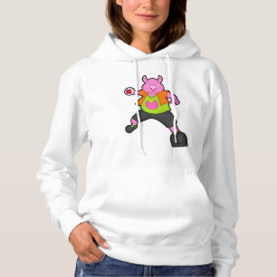 Pig at Handball player with Handball Hoodie
