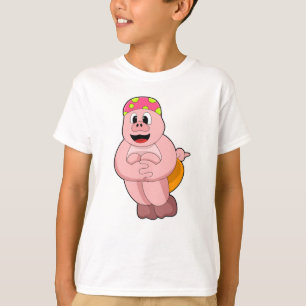 Pig at Jumping into Water T-Shirt