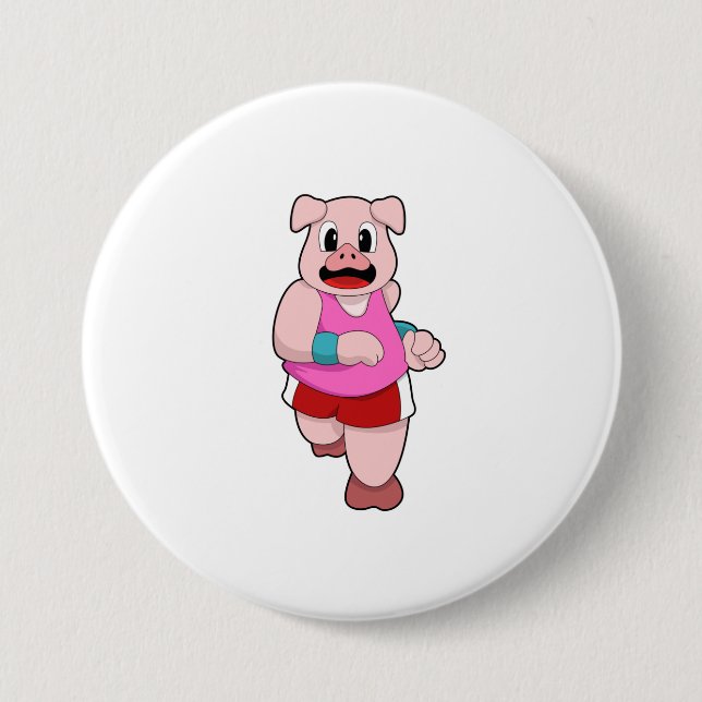 Pig at Running Button (Front)