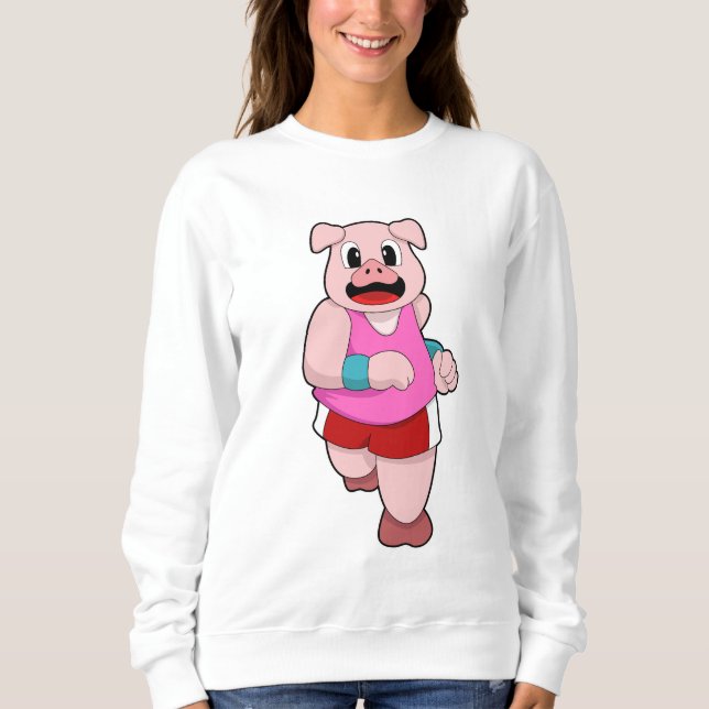 Pig at Running Sweatshirt (Front)