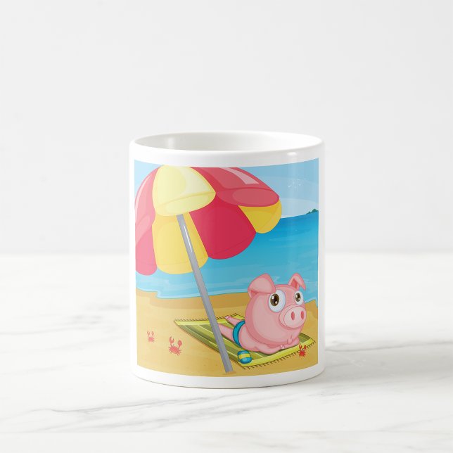 Pig At The Beach Mug (Creator Uploaded)
