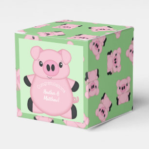 Pig Baby Shower Farm Favor Boxes