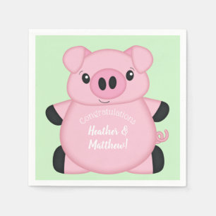 Pig Baby Shower Farm Napkins