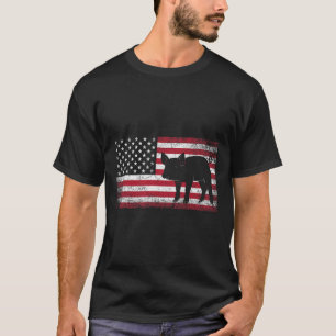Pig Bbq Farmer Farm 4th Of July American Flag Usa  T-Shirt