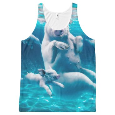 Pig beach - swimming pigs - funny pig All-Over-Print tank top Pig beach - swimming pigs - funny pig All-Over-Print tank top