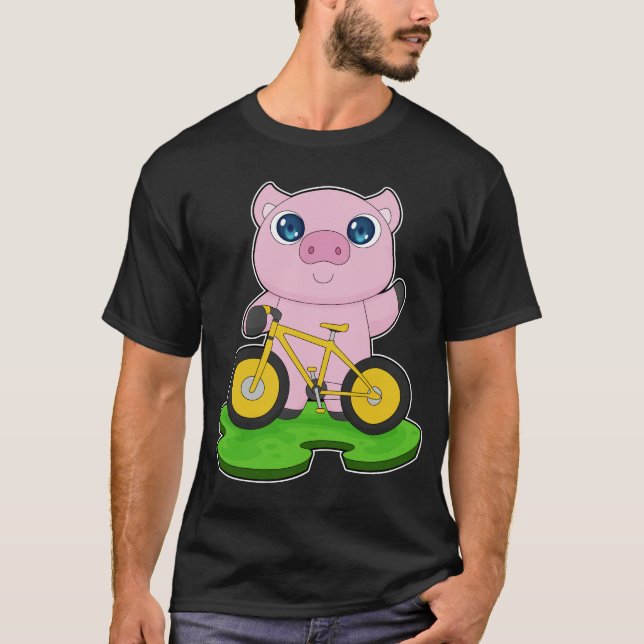 Pig Bicycle T-Shirt (Front)