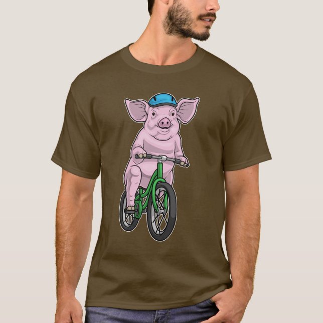 Pig Bicycle T-Shirt (Front)