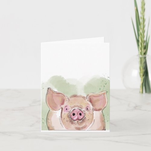 Pig blank card