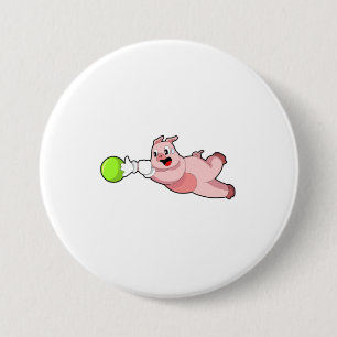 Pig Bowling Bowling ball Button