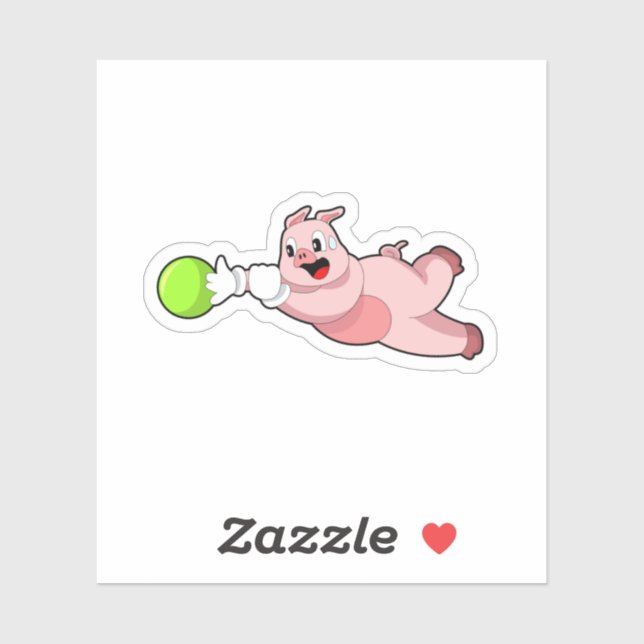 Pig Bowling Bowling ball Sticker (Sheet)