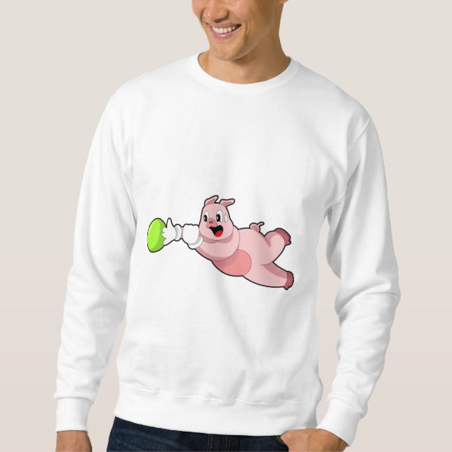 Pig Bowling Bowling ball Sweatshirt (Front)