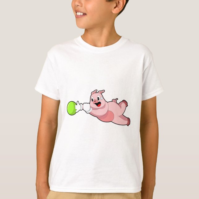 Pig Bowling Bowling ball T-Shirt (Front)