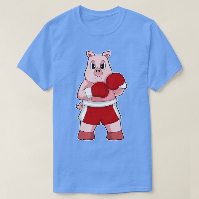 Pig Boxer Boxing gloves Boxing T-Shirt (Design Front)