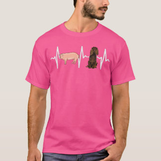 Pig Boykin Spaniel Heartbeat Dog Lover  T-Shirt
