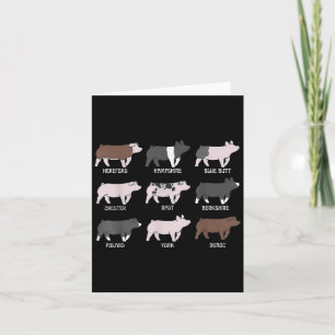 Pig Breed Show Pig Swine Show Stock Show Girl Pig  Card