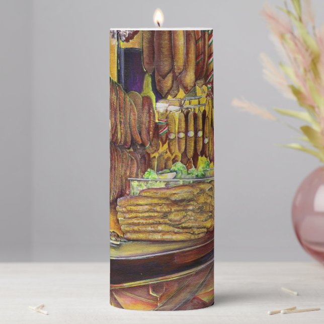 Pig. Budapest Pillar Candle (In Situ)