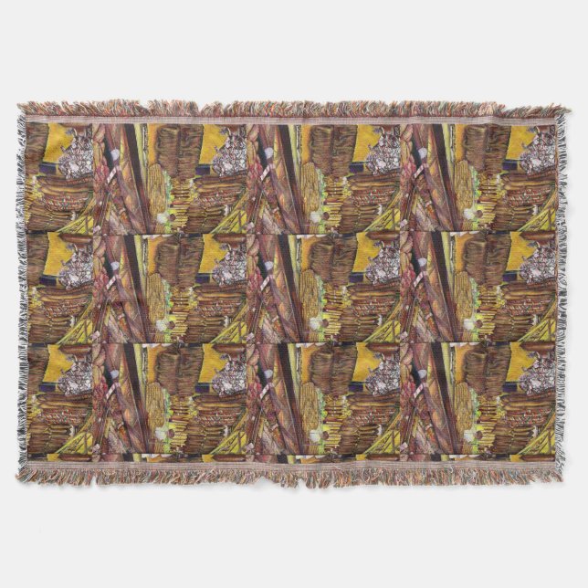 Pig, Budapest Throw Blanket (Front)